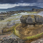 Eigg rock formation and Rum