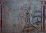Lower cloister walk, S wall mural