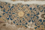 Capilla abierta ceiling, arabesque mural
