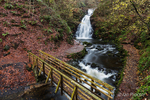 Glenoe Waterfall and Bridge, County Antrim, N.Ireland.