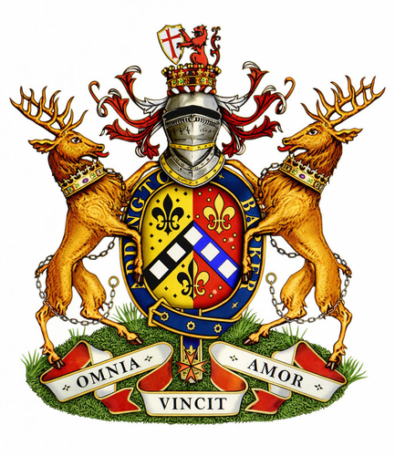 Family Coat of Arms for the Barker Family - Photo Size: 8"x10", Price $55.00, Plus Shipping and Packaging shown above