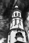 Archangel church tower bw HDR