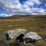 The cist or kistvaen, just south of the stone rows, Merrivale.