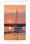 A5 Greeting Card of Morston at sunset