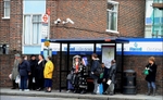 PEARLY QUEENS AT BUS STOP