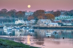 z4134 Painterly Moonset at Dawn, Bembridge Harbour