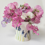 Jug full of sweetpeas