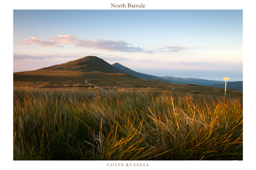The late evening sun catching the West side of North Barrule and adding some firery colour to the marram grass.