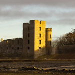 Thurso castle sunset light
