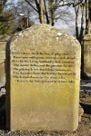 Reverse of headstone, The Auld Kirk, Alloway.
