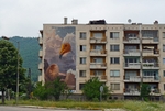 Egyptian Vulture mural, Madzharovo, Haskovo Province, Bulgaria