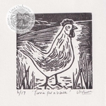 Time for a Walk - linocut