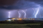 z2777 Late Summer Lightning over Sandown Bay