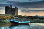Evening light Portencross Castle  Ayrshire
