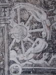 Large cloister, upper walk mural, Last Judgement, detail