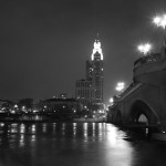 riverfront at night [b&w]