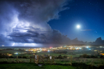 z3354 Moonlit Storm over Sandown Bay