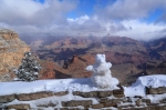 Snowman at Grand Canyon