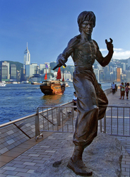 Bruce Li statue & the Aqua Luna-  DSC_8159