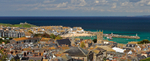 Panoramic view of St. Ives Harbour, Cornwall