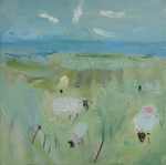winter sheep and gulls