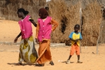 Senegal Fulani Village Fulani girls in pink 2