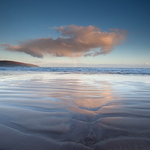 Reflected cloud, beach at Dingle.