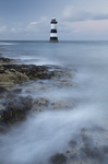 Trwyn Du Lighthouse on Anglesey, North Wales.