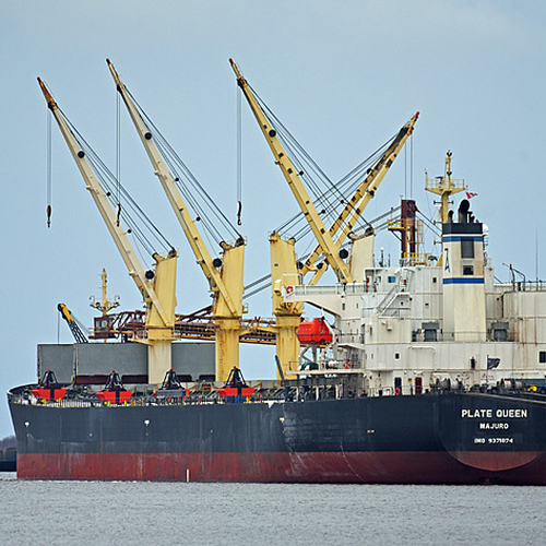 The Bulk Carrier,Plate Queen moored in Courtenay Bay within the Port of Saint John, New Brunswick, Canada.