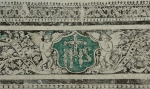 Frieze mural, putti & Christogram