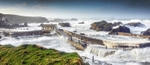 05 20x48 canvas 2014-108Cp Storm at Ballintoy Harbour Co Antrim