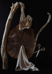 Tragically Gifted......Surreal wood sculpture.