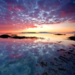 PS090 Sunset of Eigg and Rum , Scotland