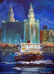 Night Ferry (£250) Acrylic on 24