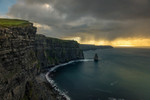 Sunset at Cliffs of Moher, Ireland.