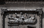 Façade, second tier, central relief, Third Visitation, detail