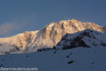 The first sunlight on the top of Annapurna 1
