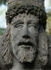 Atrial cross, front, face of Christ
