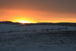 Small valley sunset
