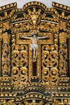 North nave wall, Our Lady of Sorrows altar, detail, Crucifixion