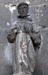 Porciúncula door, second story niche sculpture, St. Francis