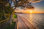 z4052 Appley Beach and Puckpool at Sunset