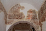 Lower cloister walk, testera mural fragments
