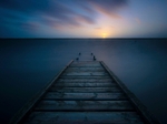Windy sunset over The Jetty