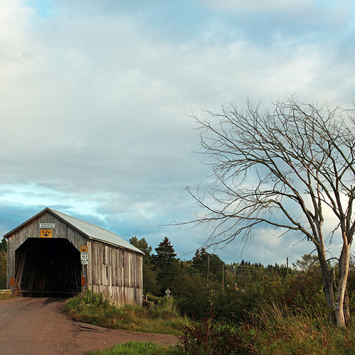 The Plumweseep covered bridge, Kennebecasis #9, is located along the Plumweseep road at Plumweseep near Sussex, New B…