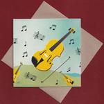 Violins greetings card