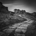 Path to Cow and Calf Rocks (square format)