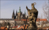 Charles bridge statue and castle