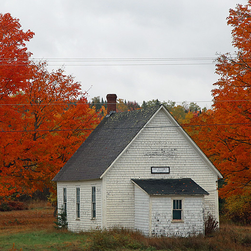Dow Settlement One-Room Schoolhouse Circa:1889 NB Canada still standing in Canterbury Parish along Rt. 122