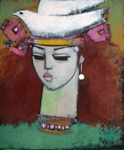 a young figure head model 50x40
